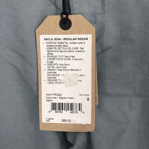 Prana NEW Kara Straight Leg Jeans Agave 8 - Picture 5 of 9